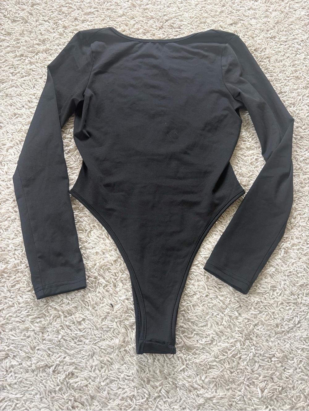 SHEIN Black Long Sleeve Bodysuit